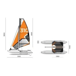 MiniCat 310 Sport Katamaran Aufblasbares Segelboot -Paddel Verkauf minicat 310 sport katamaran aufblasbares segelboot 3